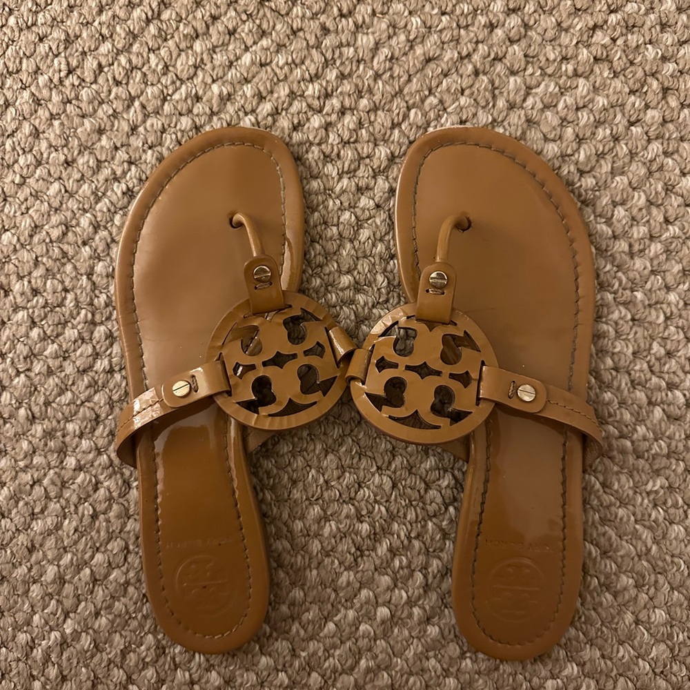 Tory Burch Miller Patent Nude Sandals